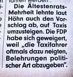 Taxi statt Dienstwagen für Politiker? ...