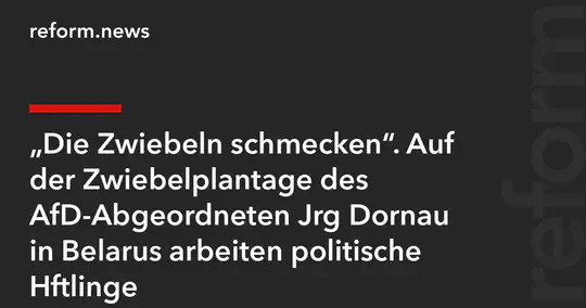 Tolle Geschichte: 1. Abgeordneter hat ...